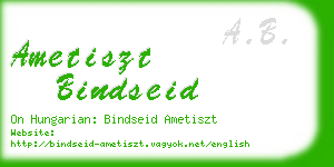 ametiszt bindseid business card